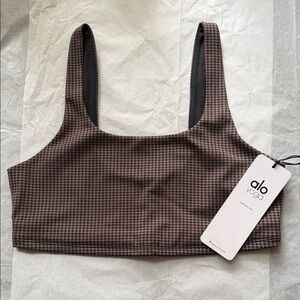 ALO Yoga Micro Houndstooth Bra